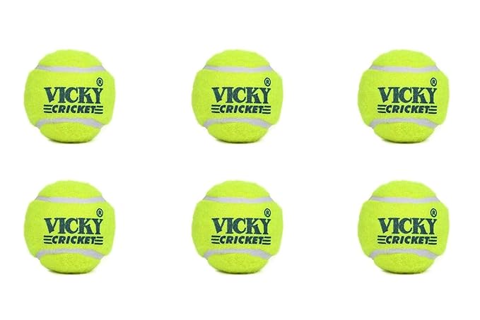 Vicky Cricket Tennis Balls (Pack of 6) - 1